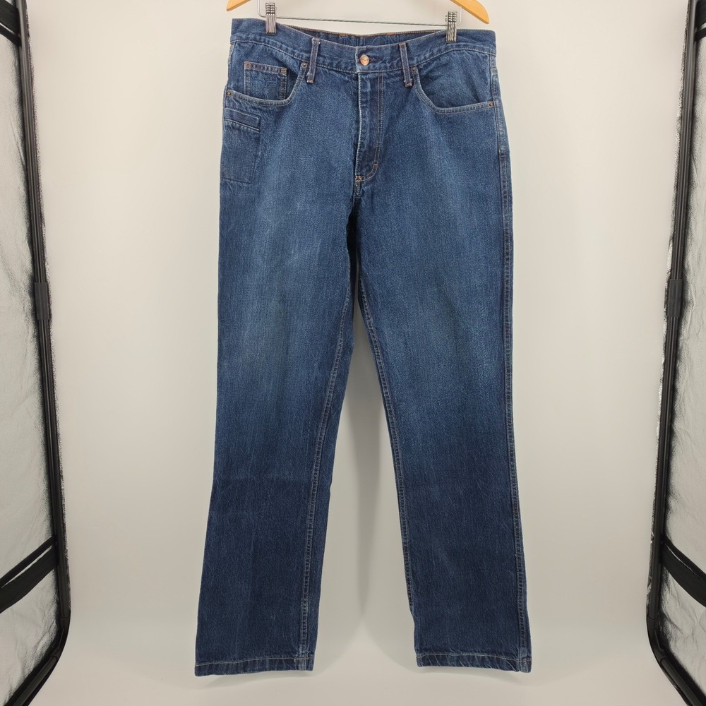 Kimes Ranch Dillon Mens Blue Denim Straight Leg Western Jeans 36x34 Made in USA